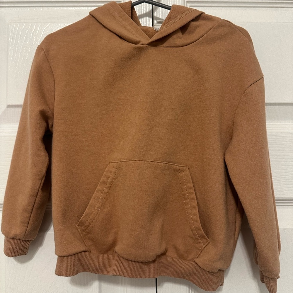 Camel Brown Hoodie with Front Pocket 2-3yrs